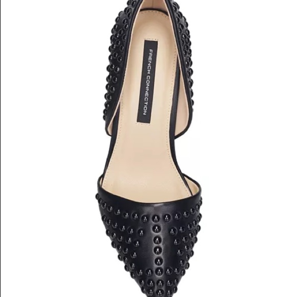 FRENCH CONNECTION high heel studded stunning shoes black 9 - Picture 5 of 5